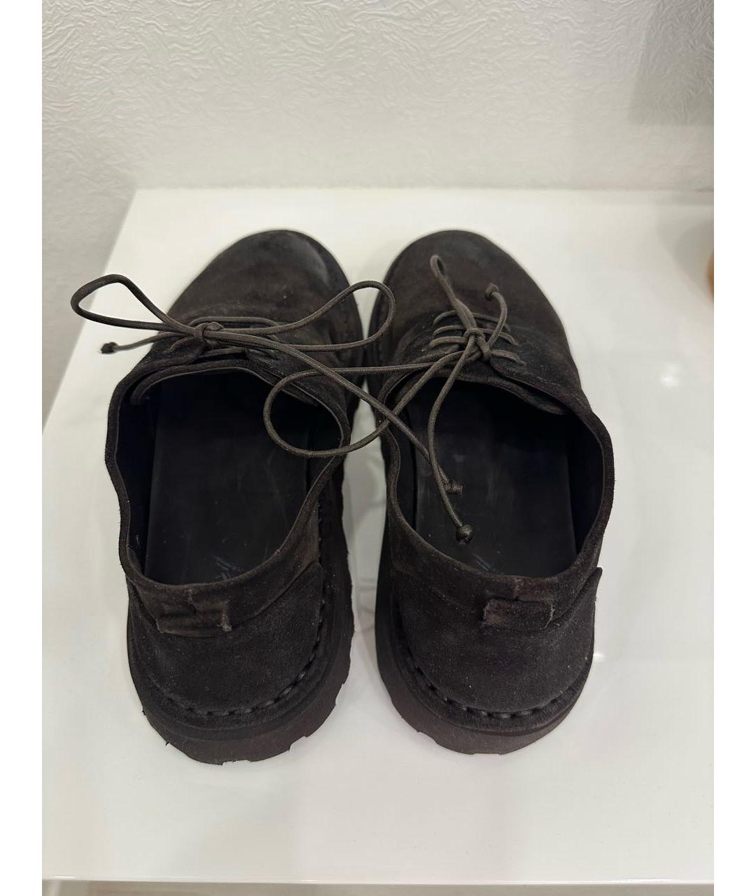 MARSELL Коричневые замшевые низкие ботинки, фото 6