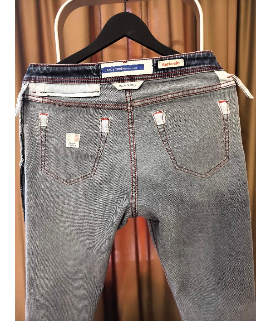 JACOB COHEN Синие хлопковые прямые джинсы, фото 3