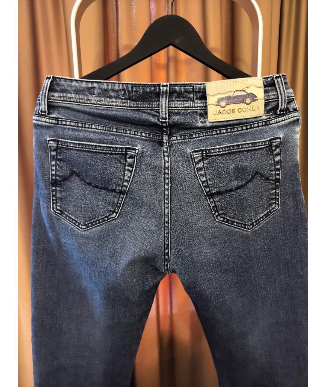 JACOB COHEN Синие хлопковые прямые джинсы, фото 4