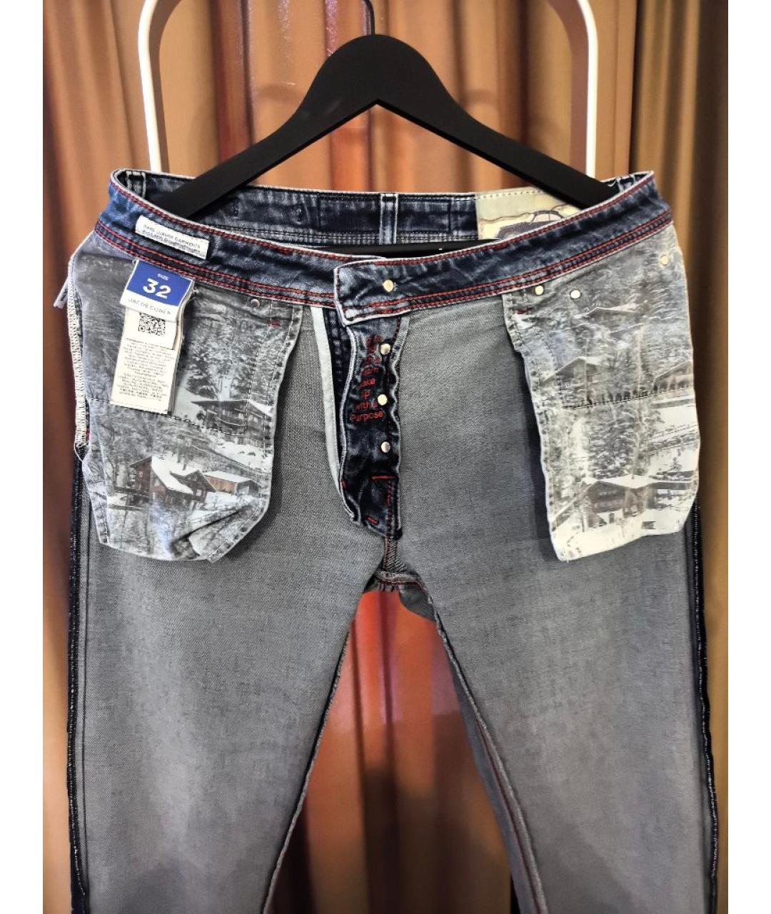 JACOB COHEN Синие хлопковые прямые джинсы, фото 5