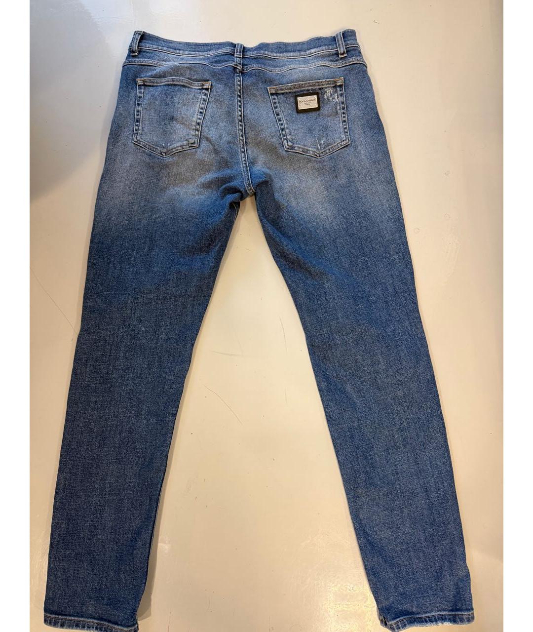 DOLCE&GABBANA Синие хлопковые джинсы, фото 2