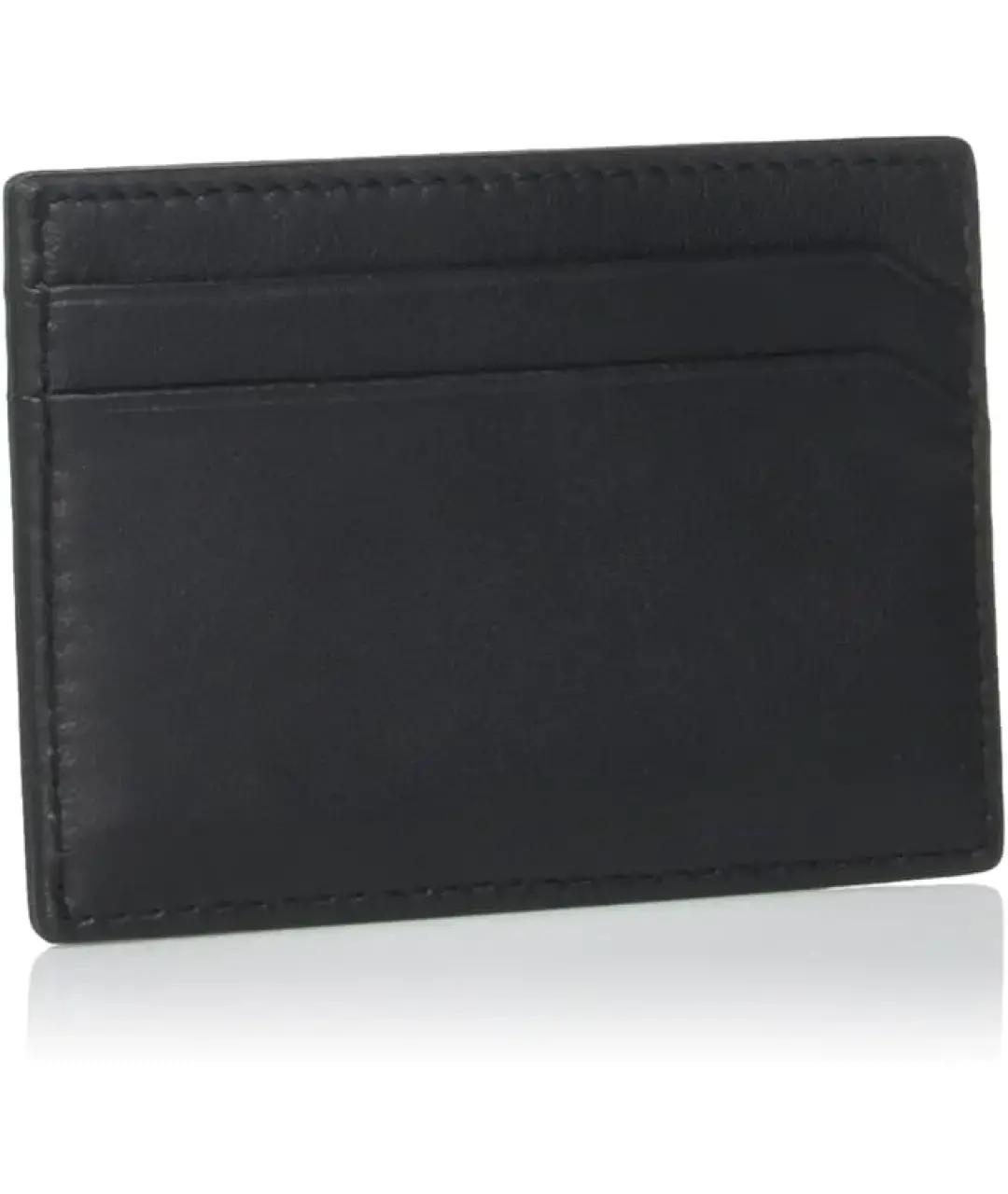 HUGO Черная кожаная визитница, фото 2