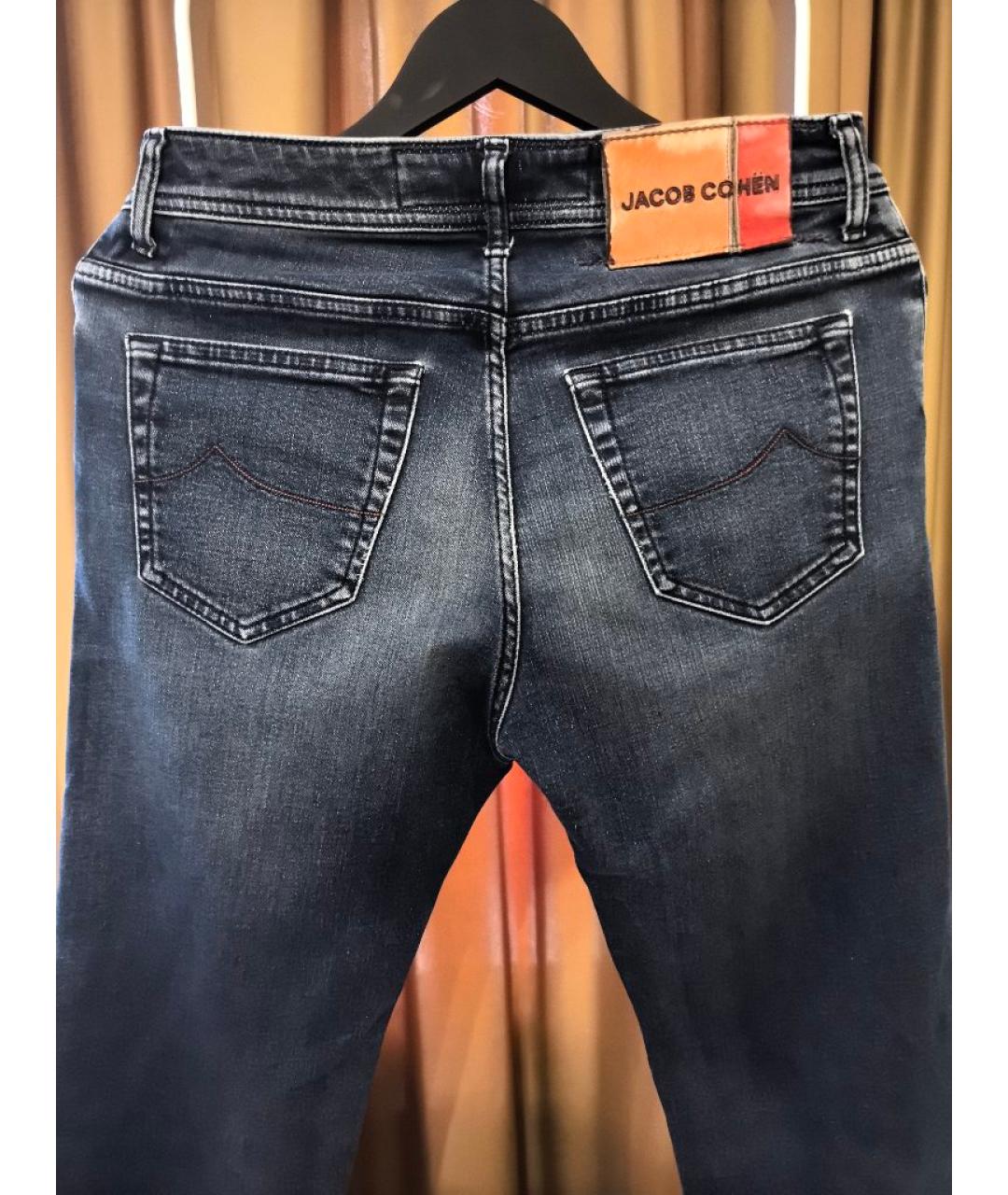 JACOB COHEN Синие хлопковые прямые джинсы, фото 4
