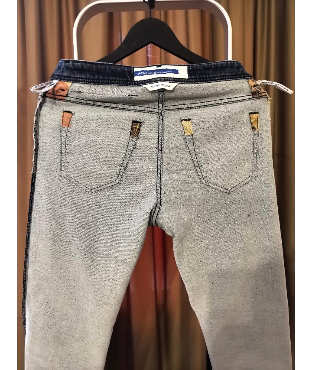 JACOB COHEN Синие хлопковые прямые джинсы, фото 3