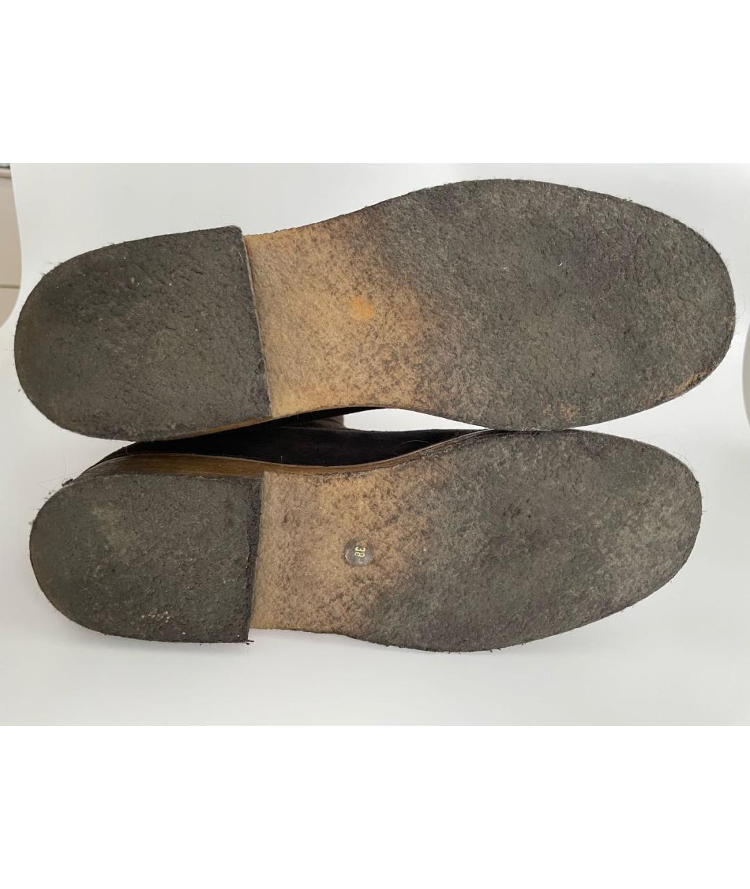 HERMES Коричневые замшевые сапоги, фото 5