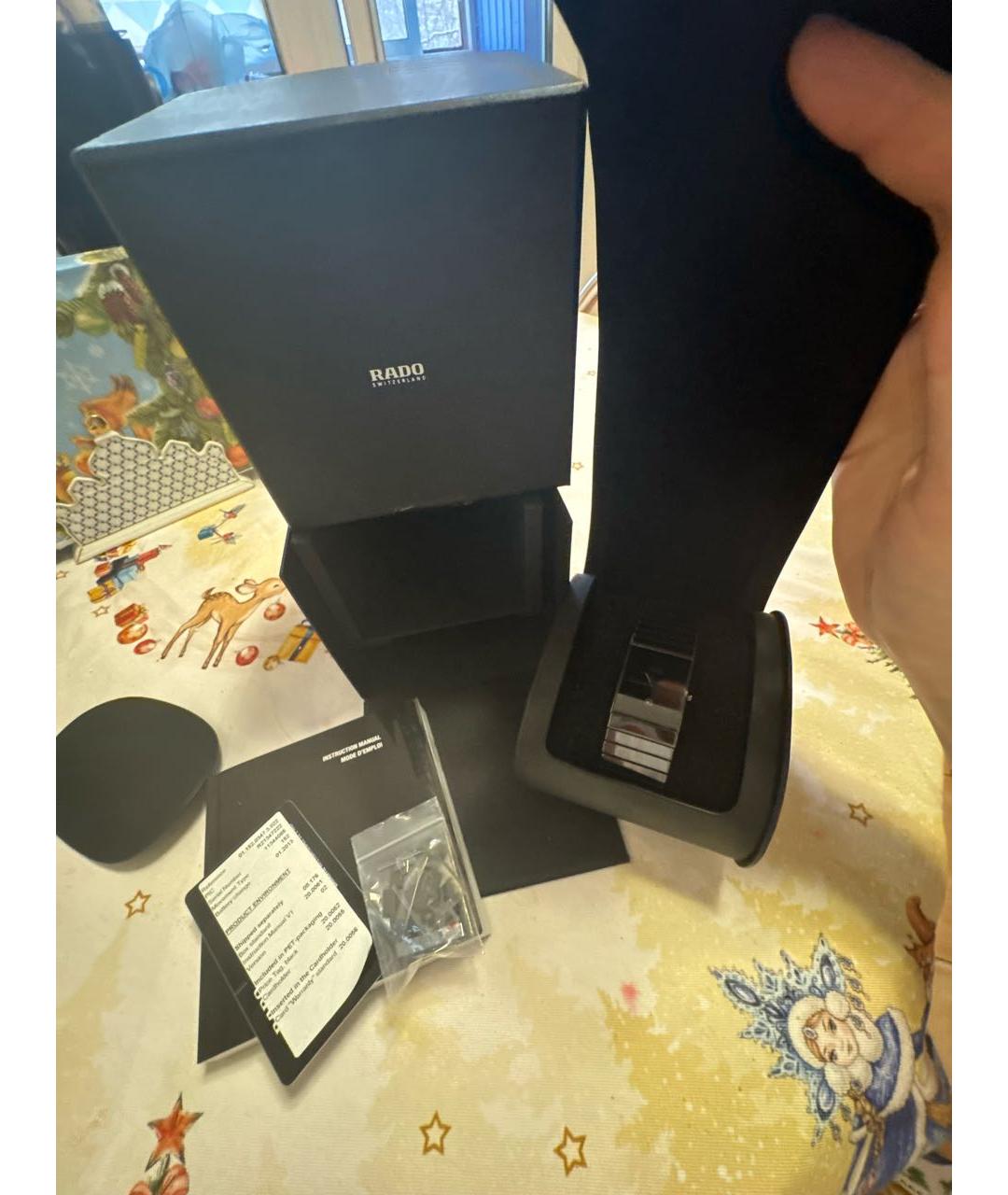 RADO Черные керамические часы, фото 4