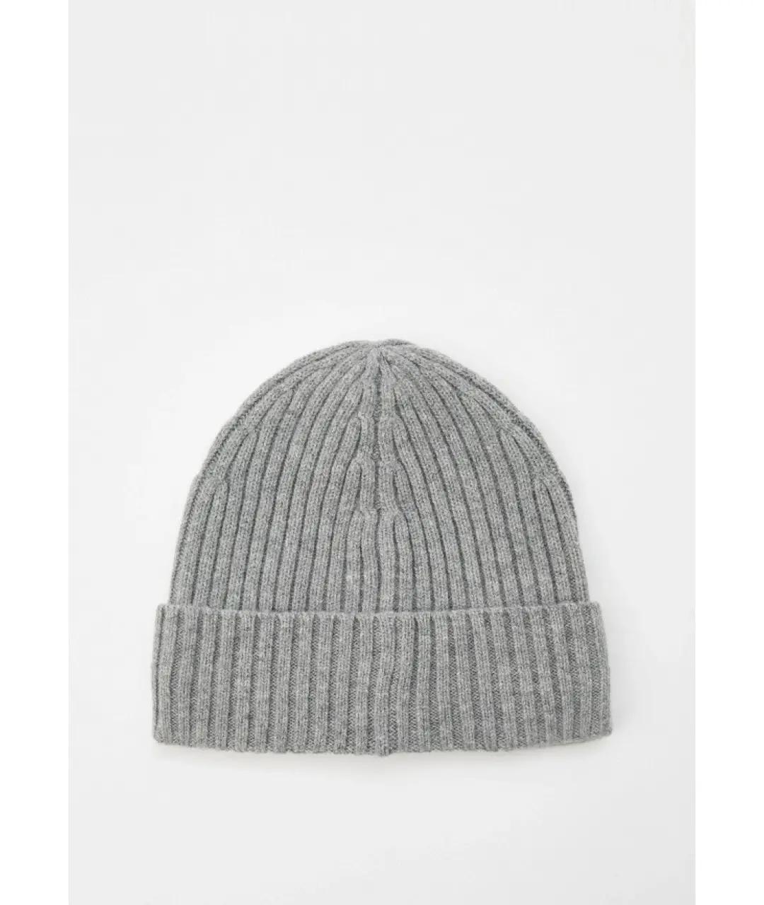 HUGO Серая шерстяная шапка, фото 3