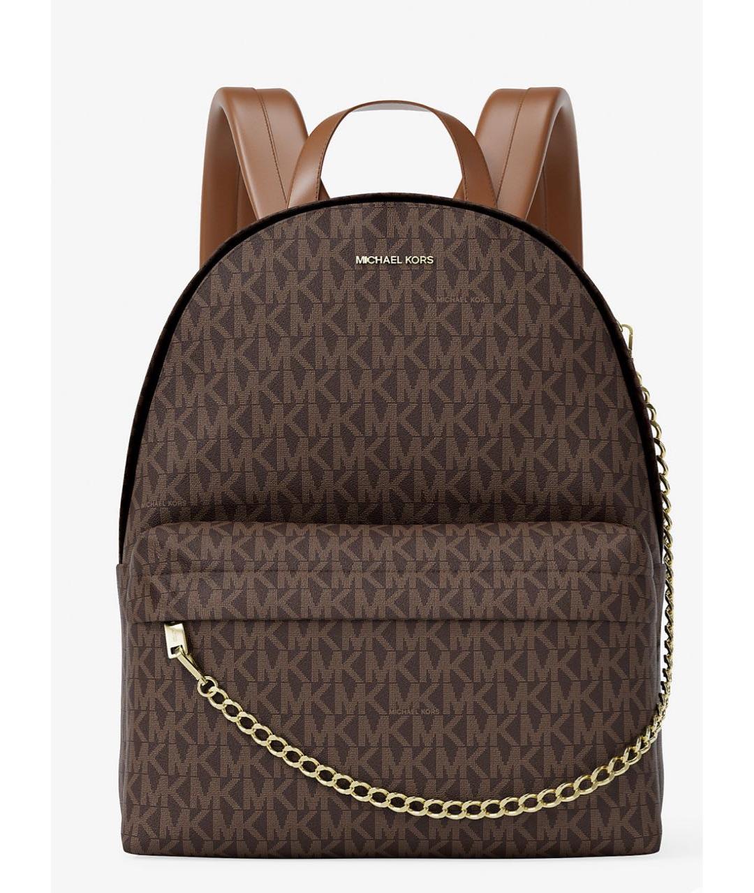 MICHAEL KORS Коричневый рюкзак из искусственной кожи, фото 8