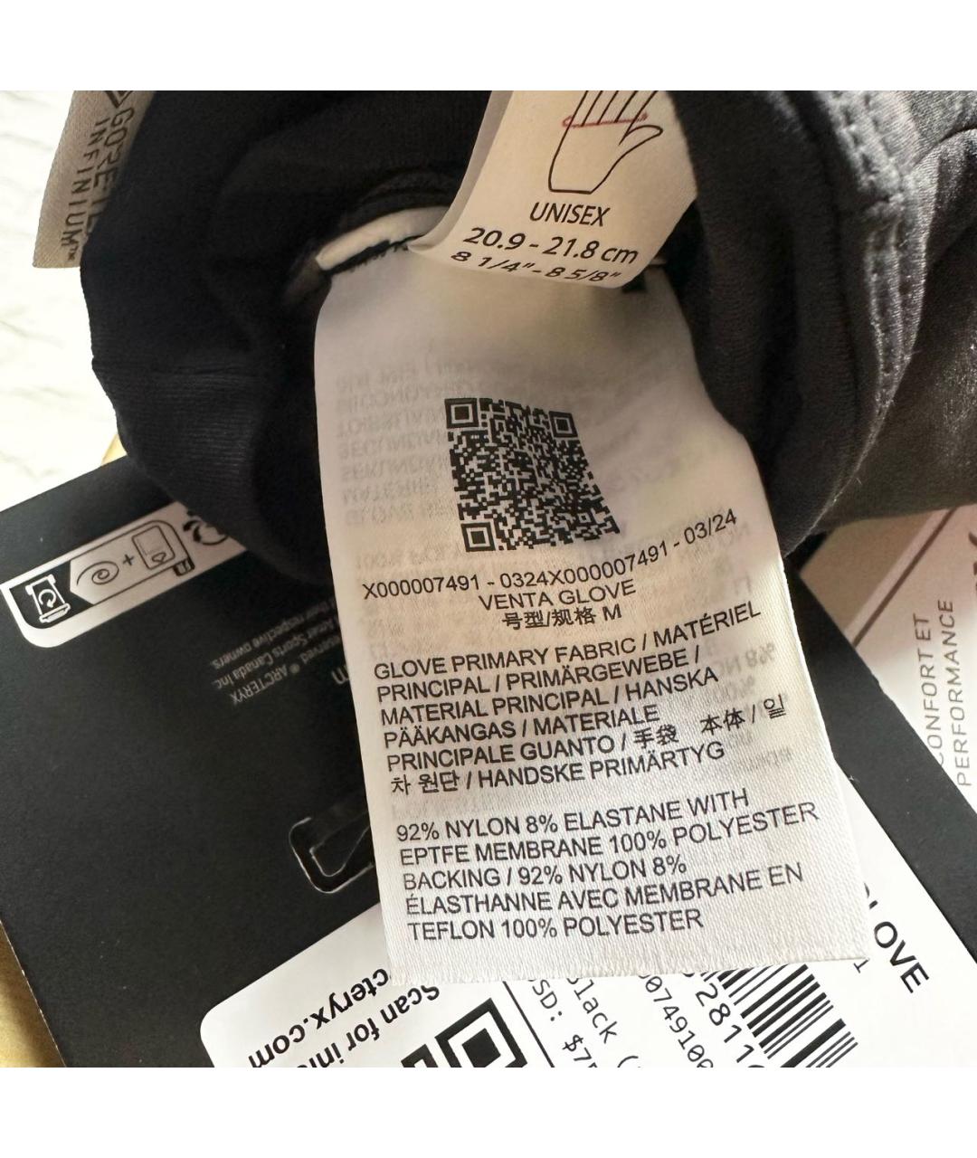 ARCTERYX Черные синтетические перчатки, фото 7