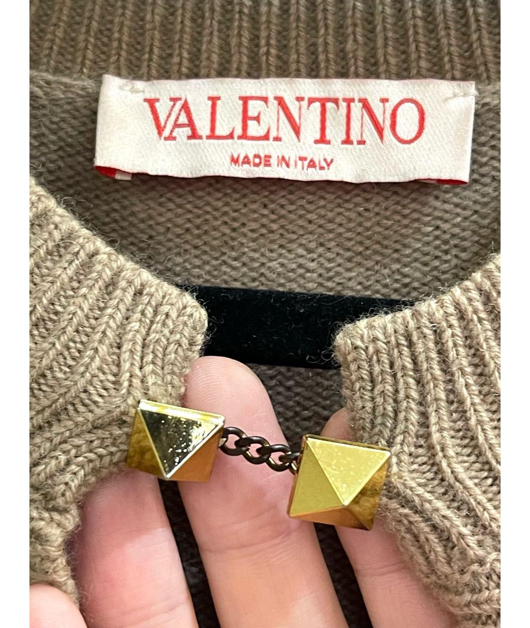 VALENTINO Бежевый кашемировый джемпер / свитер, фото 3