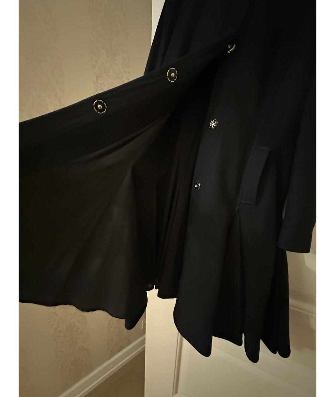 RED VALENTINO Черное шерстяное пальто, фото 4