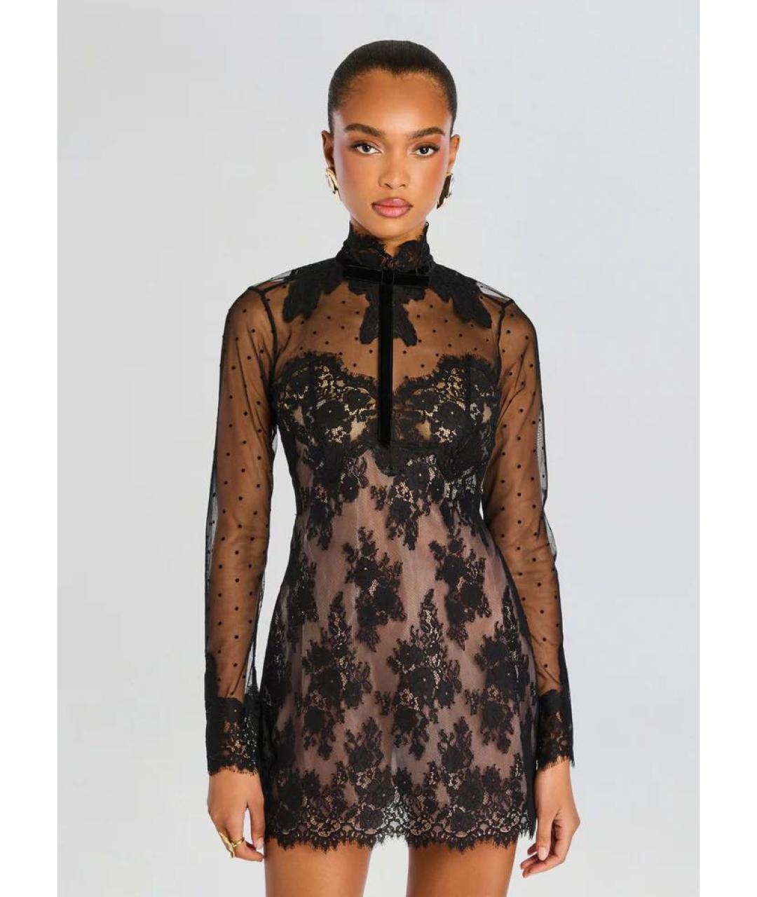 Retrofête Черное полиэстеровое коктейльное платье, фото 6