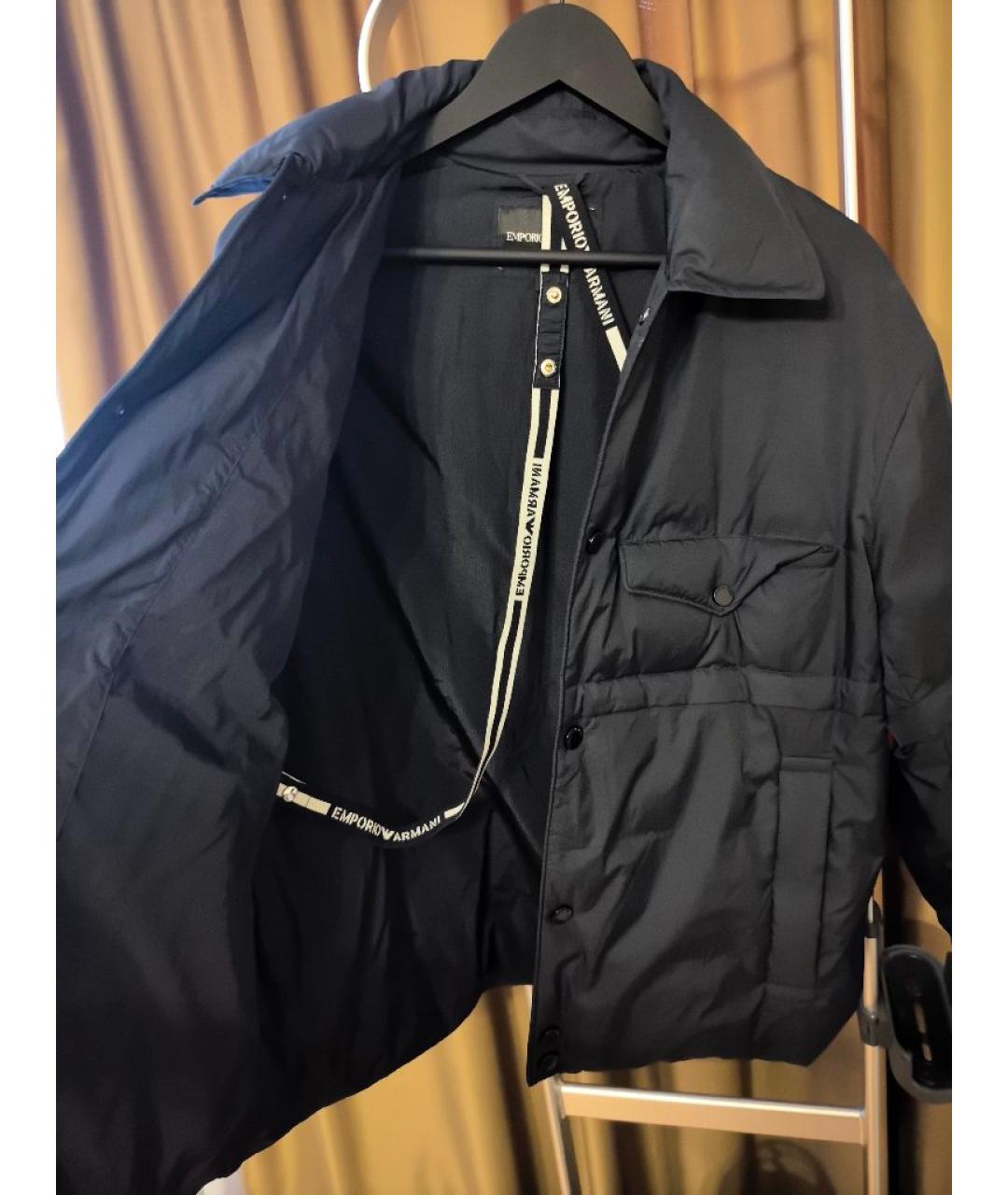 EMPORIO ARMANI Темно-синяя полиамидовая куртка, фото 6