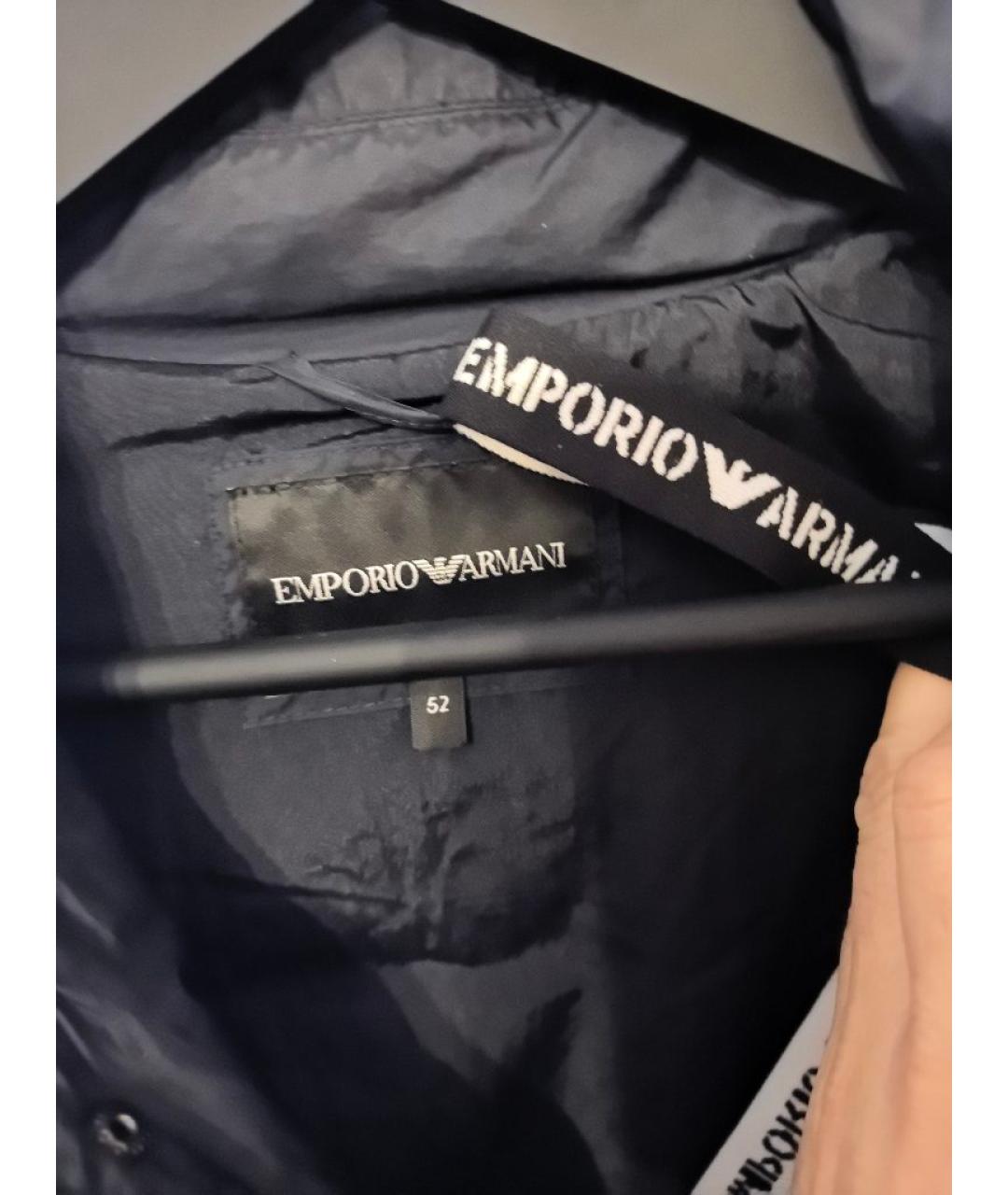 EMPORIO ARMANI Темно-синяя полиамидовая куртка, фото 8
