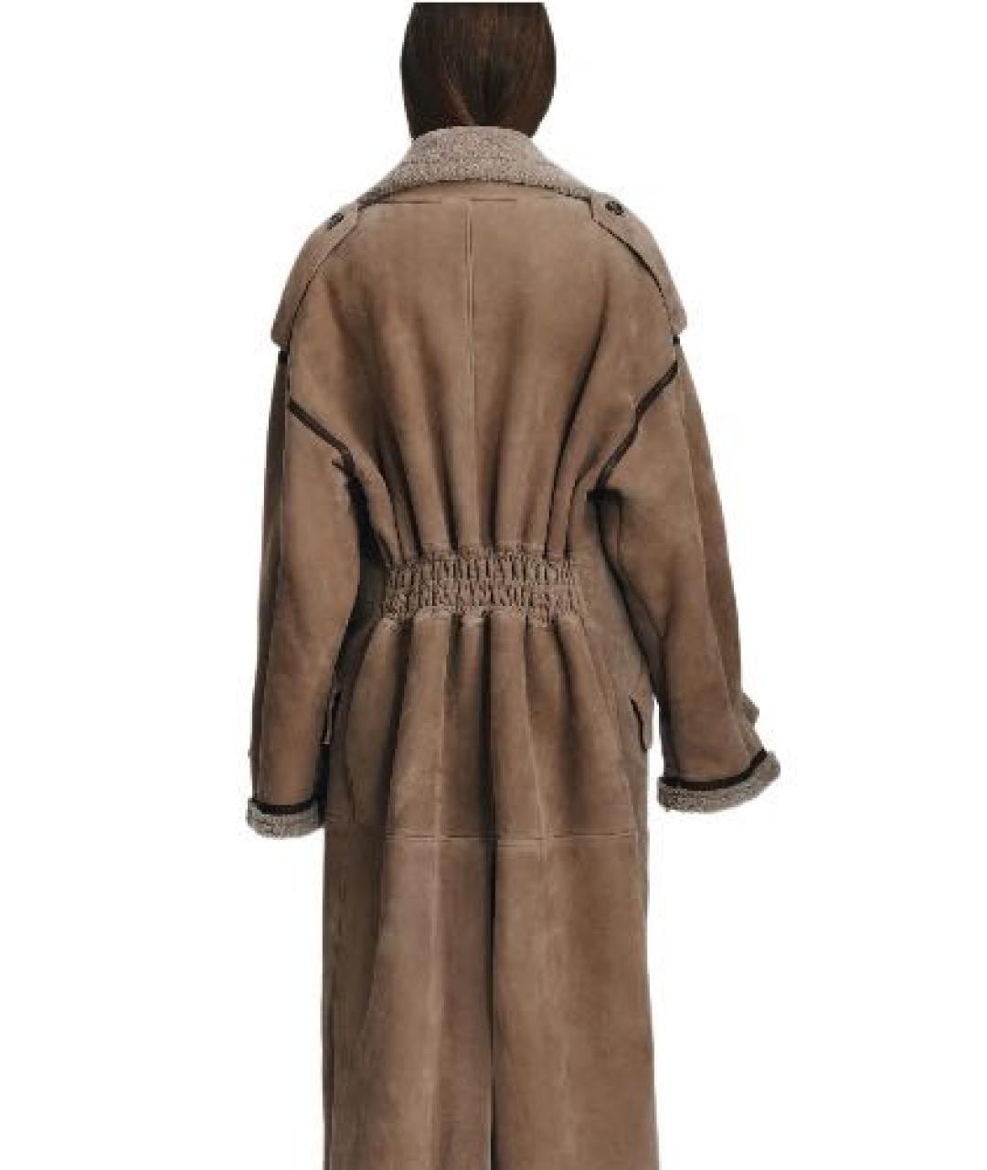THE MANNEI Коричневая шерстяная дубленка, фото 2