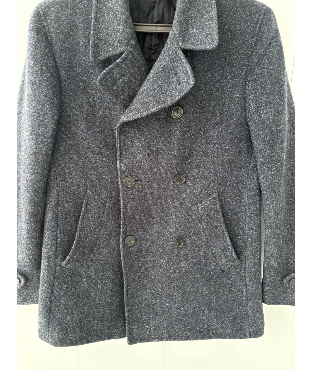 CORNELIANI Темно-синее шерстяное пальто, фото 3