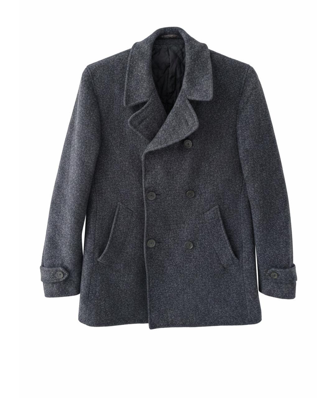 CORNELIANI Темно-синее шерстяное пальто, фото 1