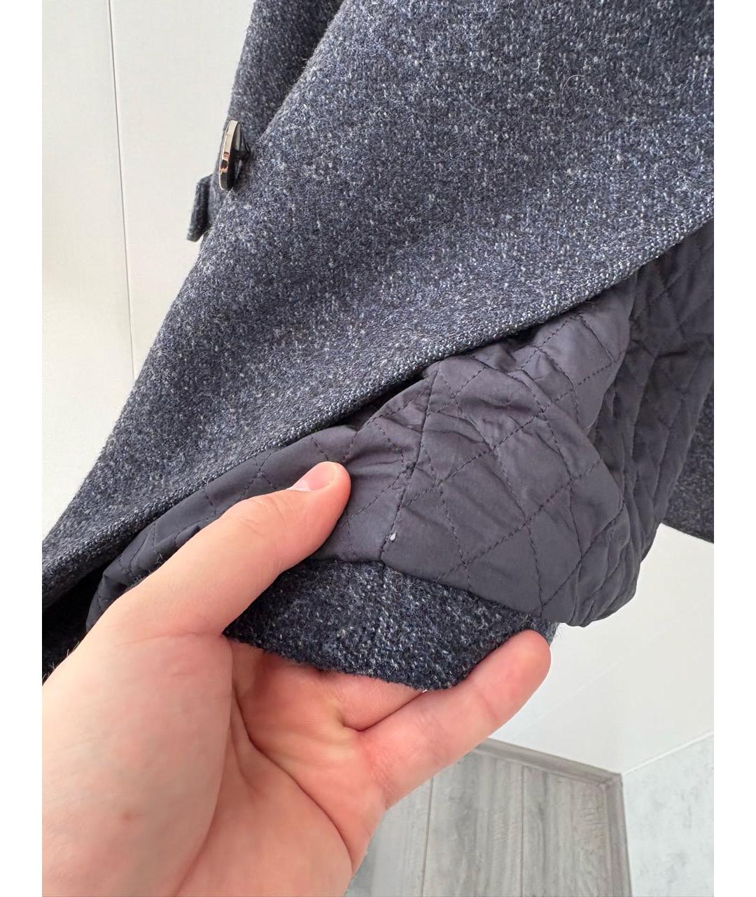 CORNELIANI Темно-синее шерстяное пальто, фото 8