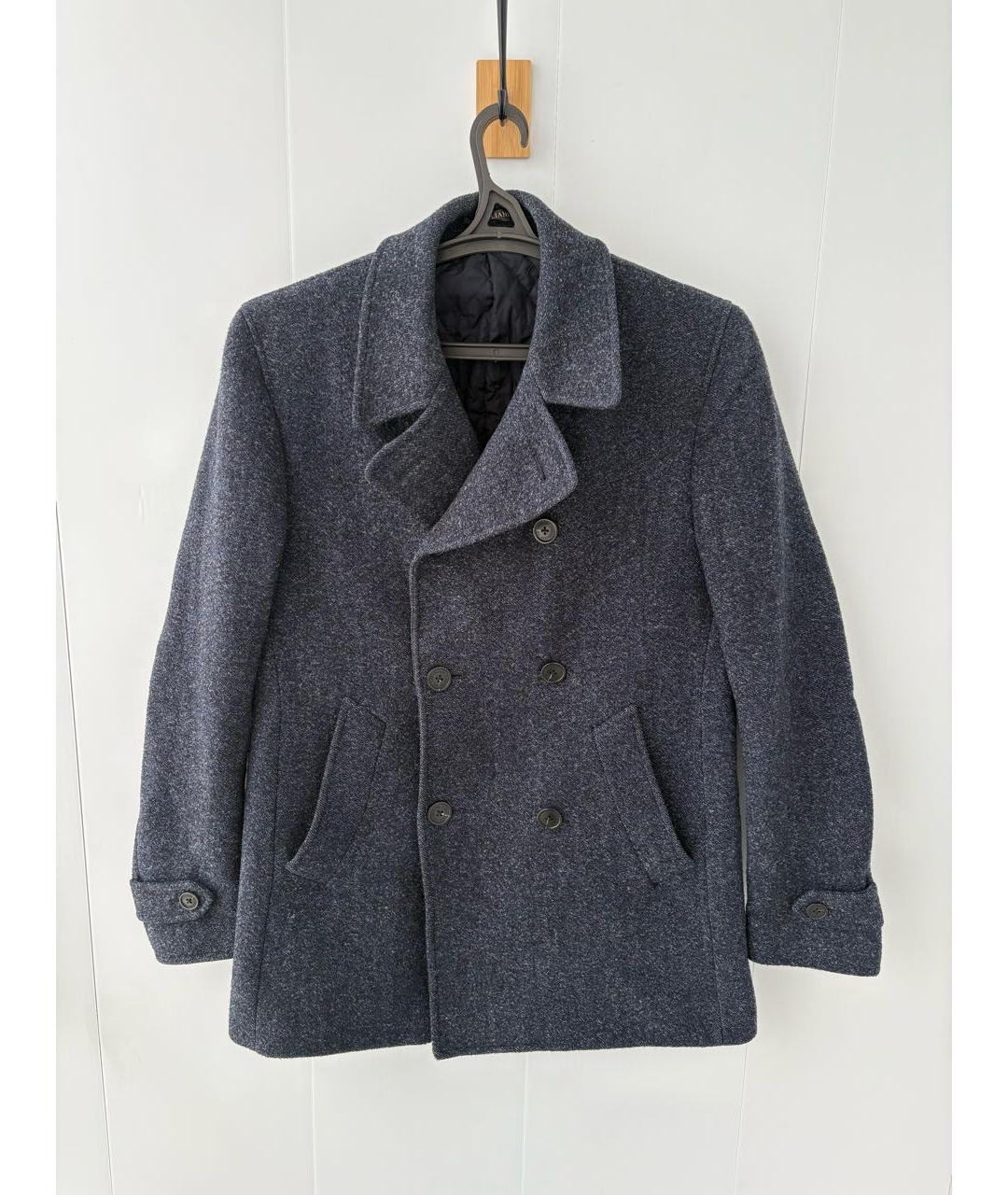 CORNELIANI Темно-синее шерстяное пальто, фото 9