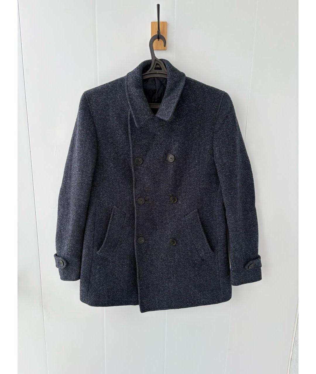 CORNELIANI Темно-синее шерстяное пальто, фото 2