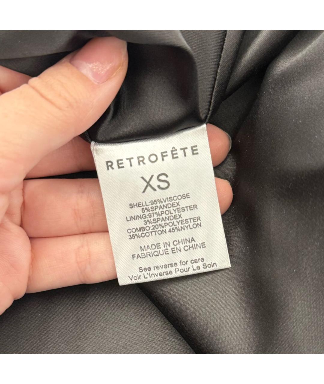 Retrofête Коричневое вискозное платье, фото 5