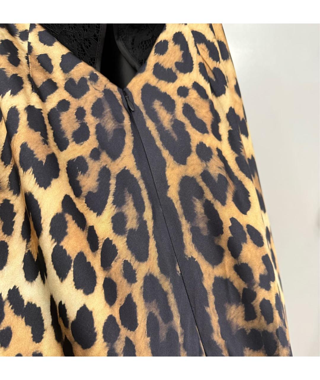 Retrofête Коричневое вискозное платье, фото 6