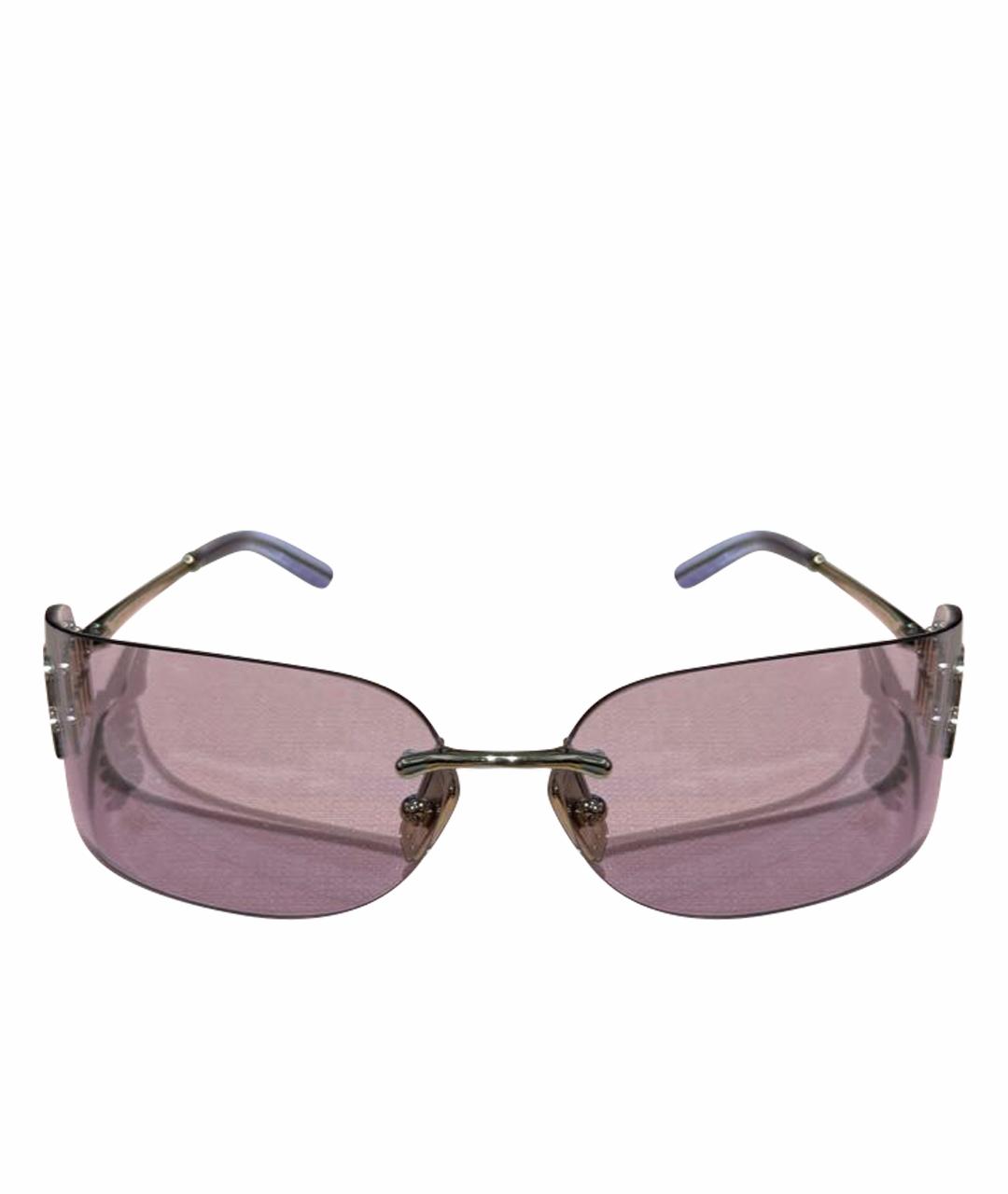 MIU MIU Золотые металлические солнцезащитные очки, фото 1