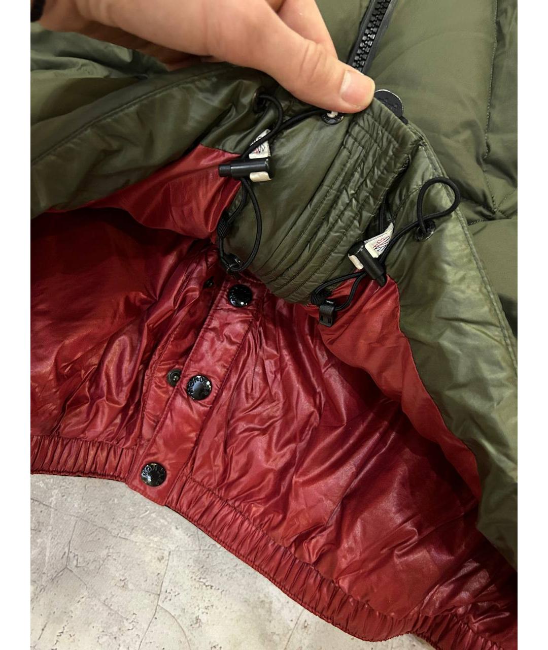 MONCLER Зеленая хлопковая куртка, фото 6