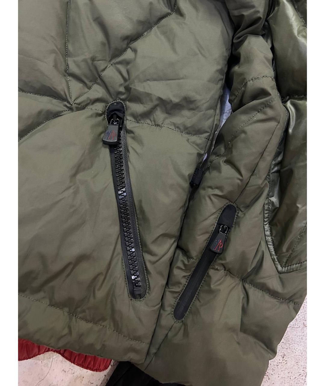 MONCLER Зеленая хлопковая куртка, фото 4