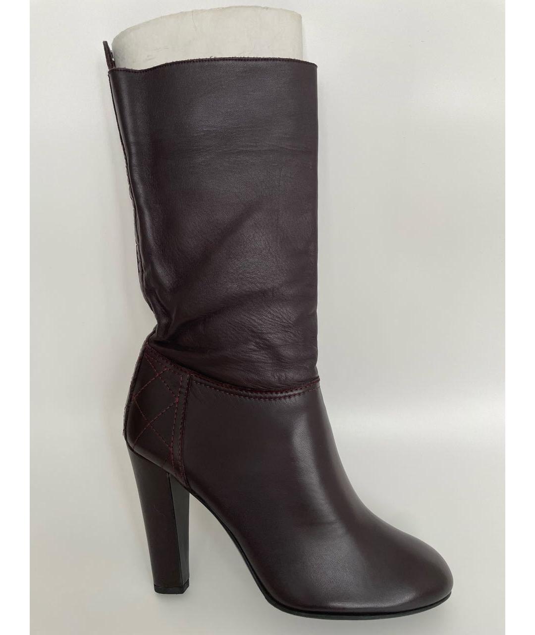 CHANEL Фиолетовые кожаные полусапоги, фото 2