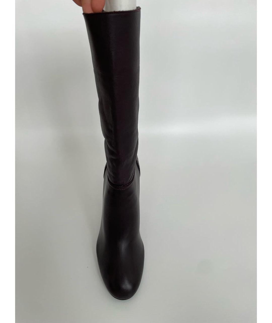 CHANEL Фиолетовые кожаные полусапоги, фото 5