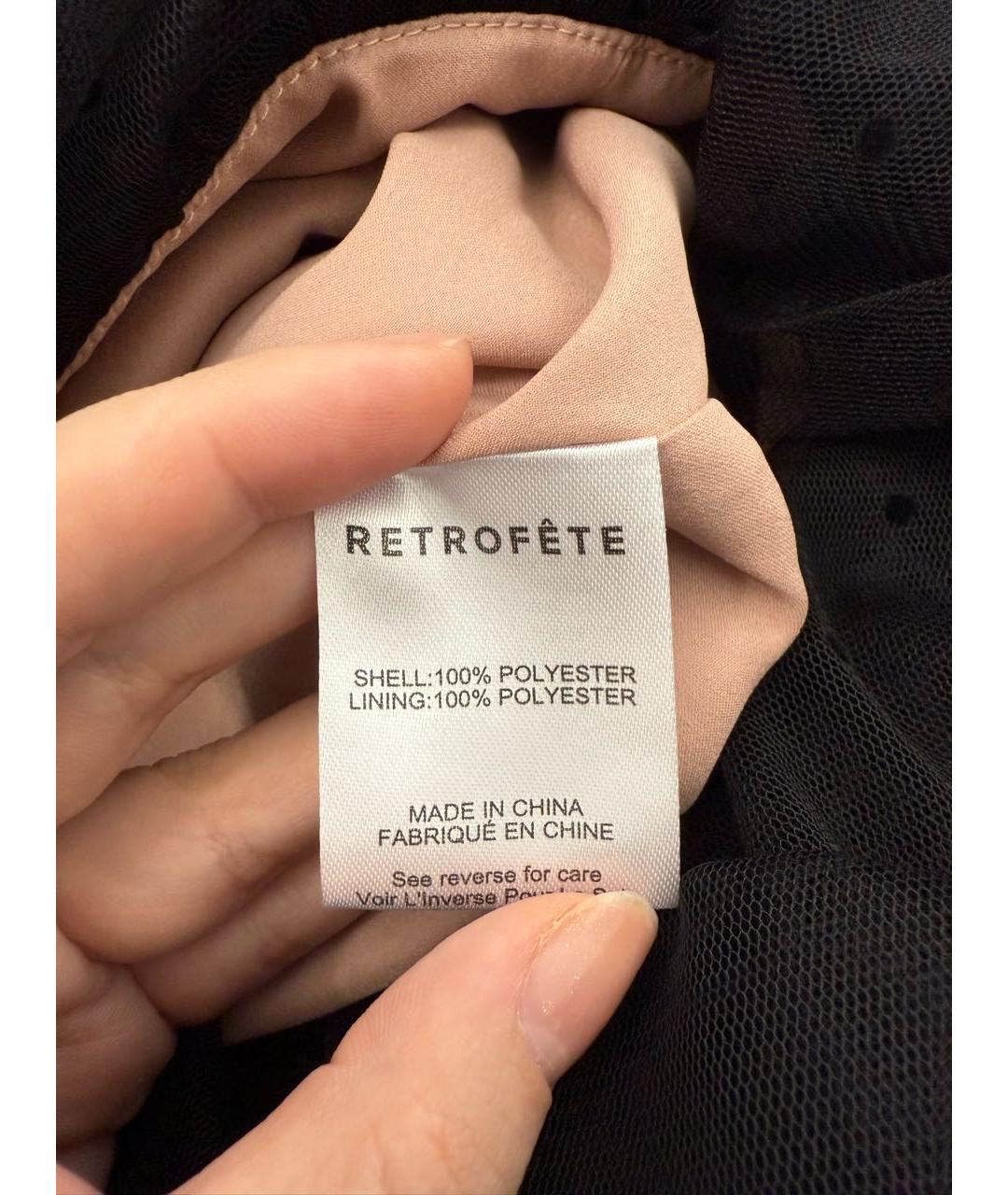 Retrofête Черное полиэстеровое вечернее платье, фото 4