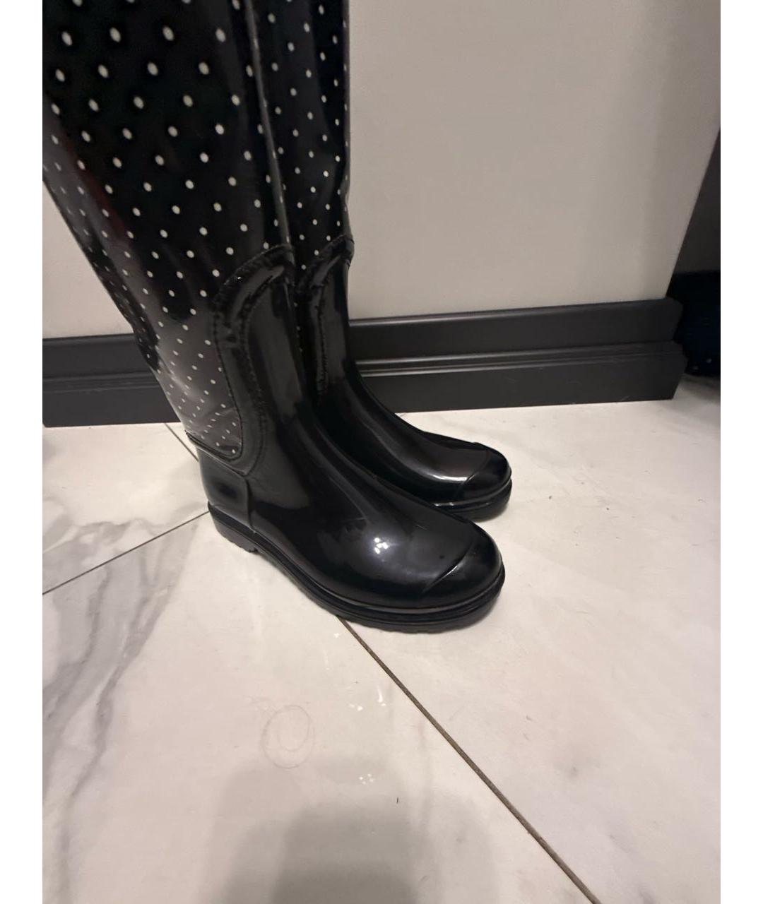 DOLCE&GABBANA Черные резиновые сапоги, фото 4