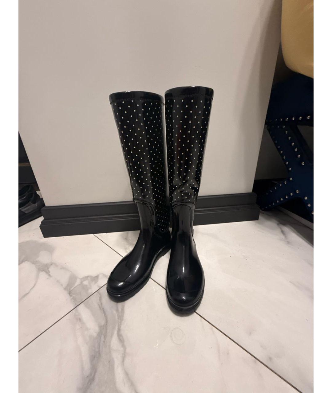 DOLCE&GABBANA Черные резиновые сапоги, фото 2