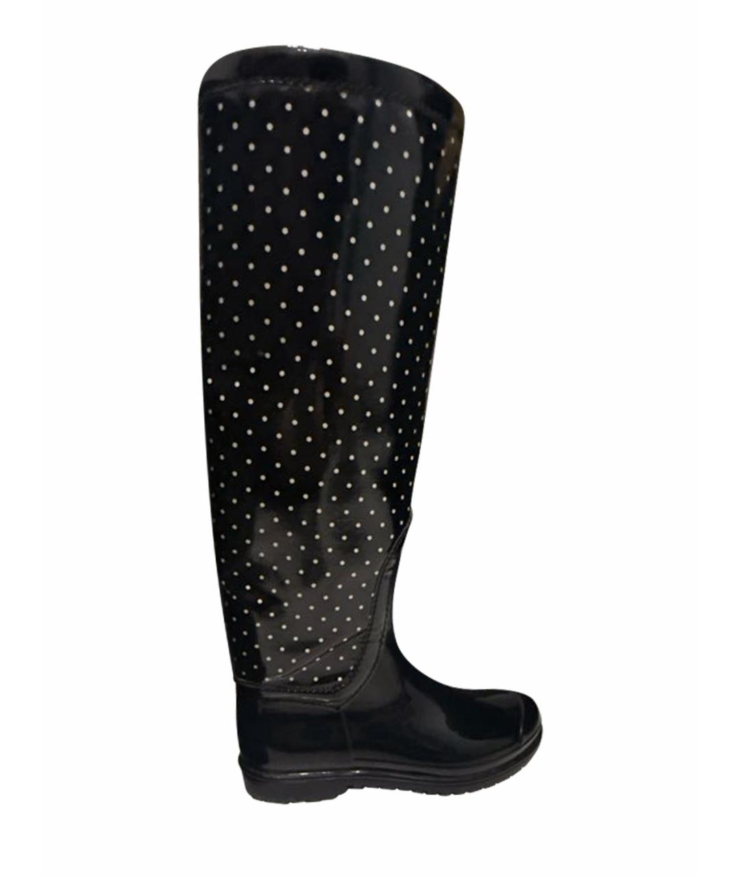 DOLCE&GABBANA Черные резиновые сапоги, фото 1