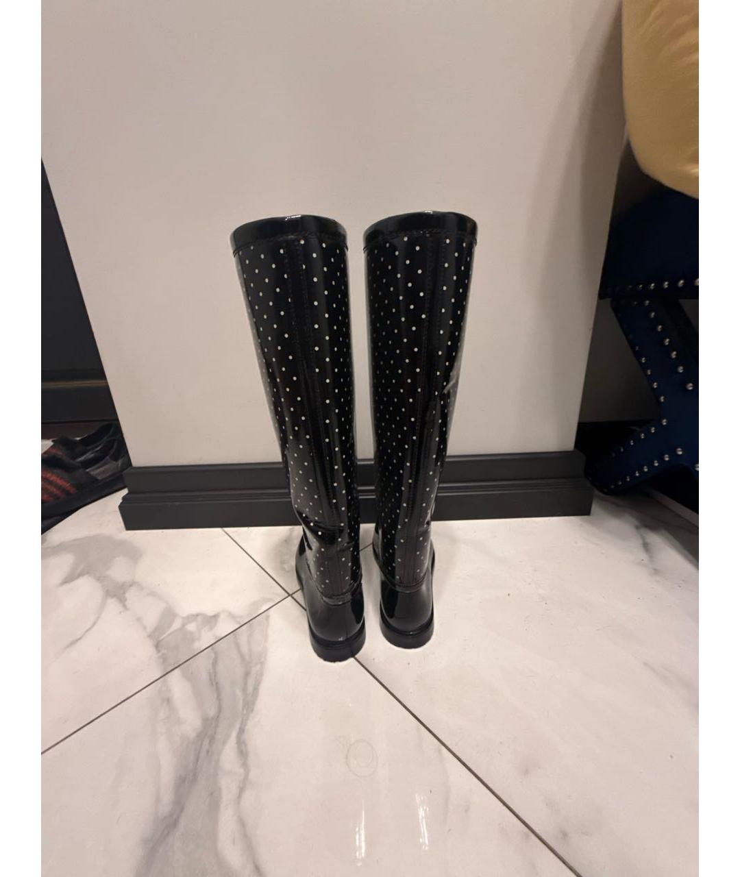 DOLCE&GABBANA Черные резиновые сапоги, фото 3