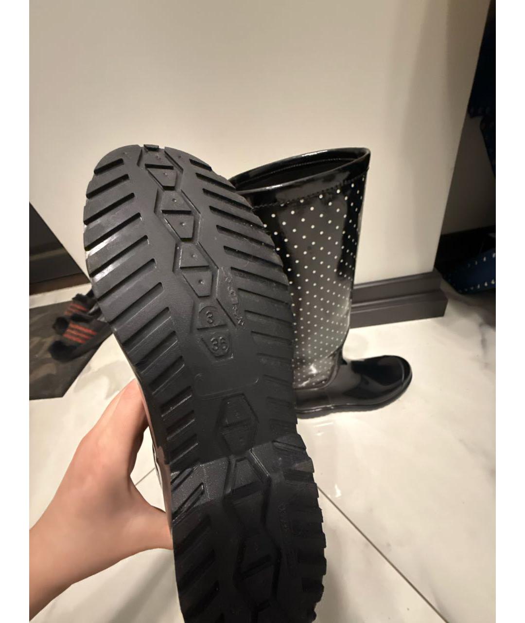 DOLCE&GABBANA Черные резиновые сапоги, фото 5