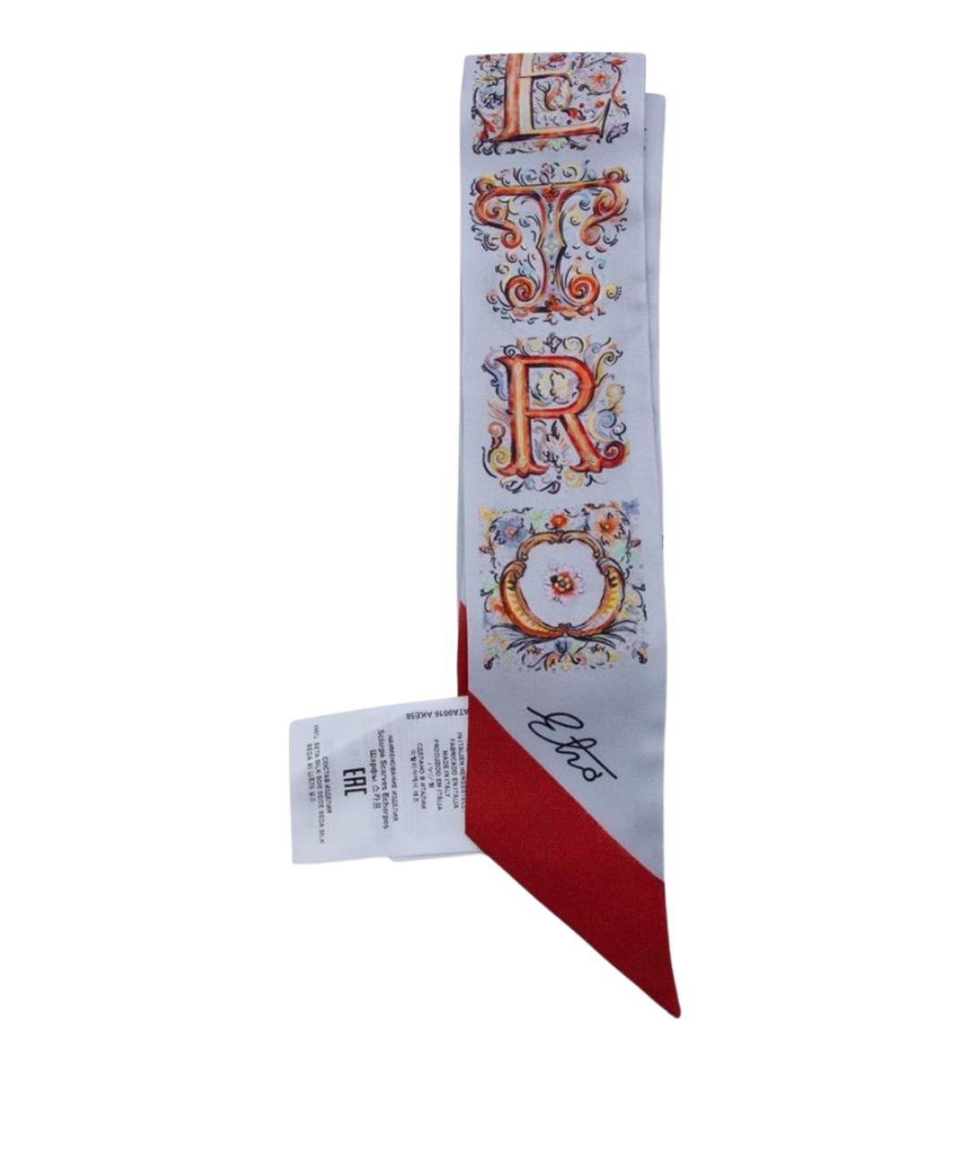 ETRO Голубой шелковый шарф, фото 1