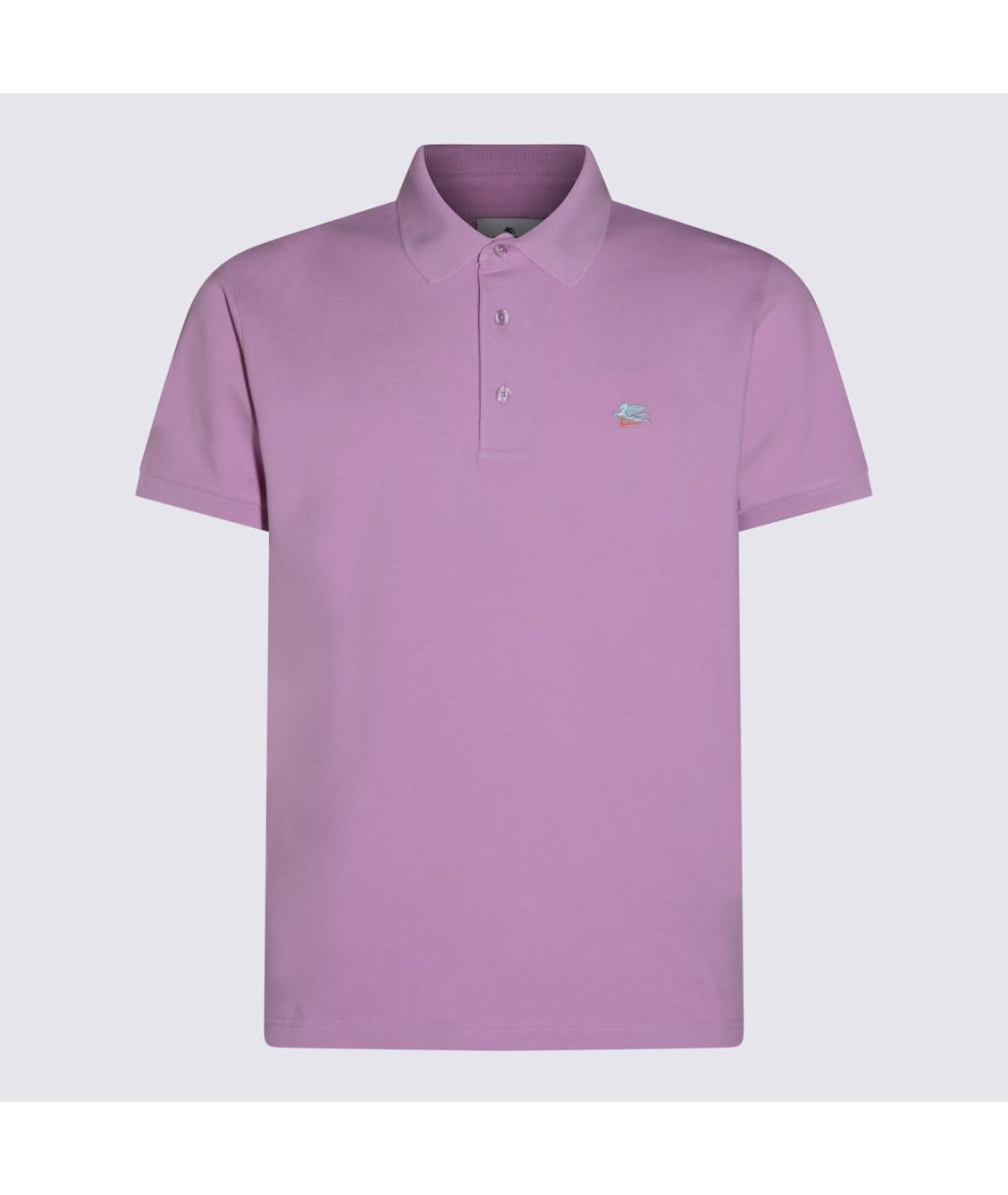 ETRO Фиолетовое хлопковое поло с коротким рукавом, фото 4