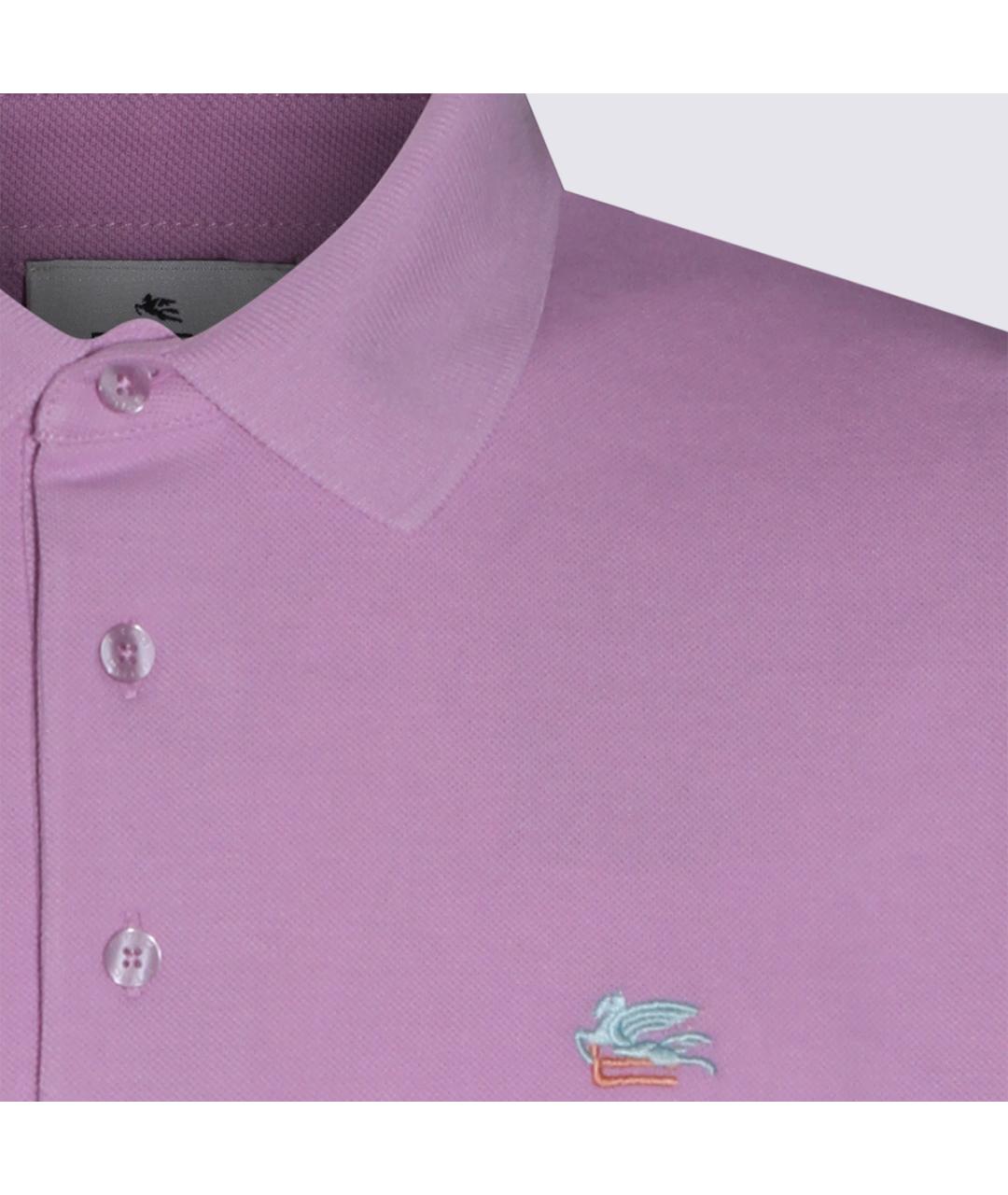 ETRO Фиолетовое хлопковое поло с коротким рукавом, фото 3