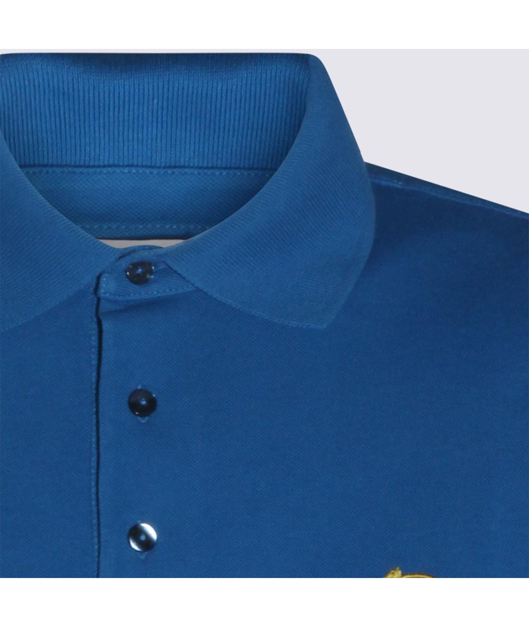 ETRO Синее хлопковое поло с коротким рукавом, фото 3