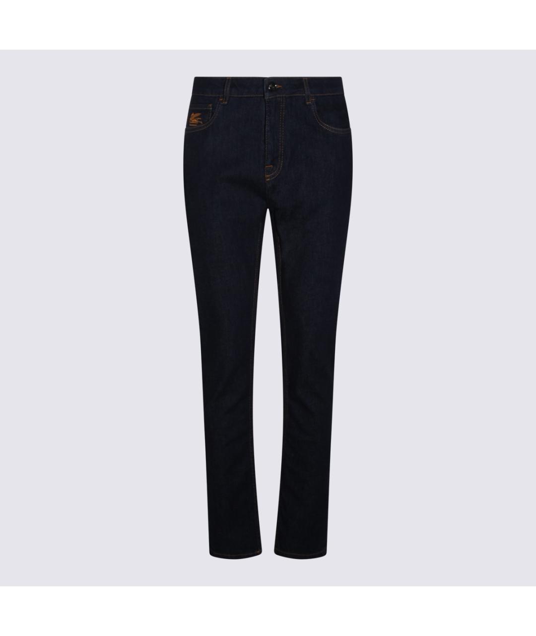 ETRO Синие хлопковые прямые джинсы, фото 4