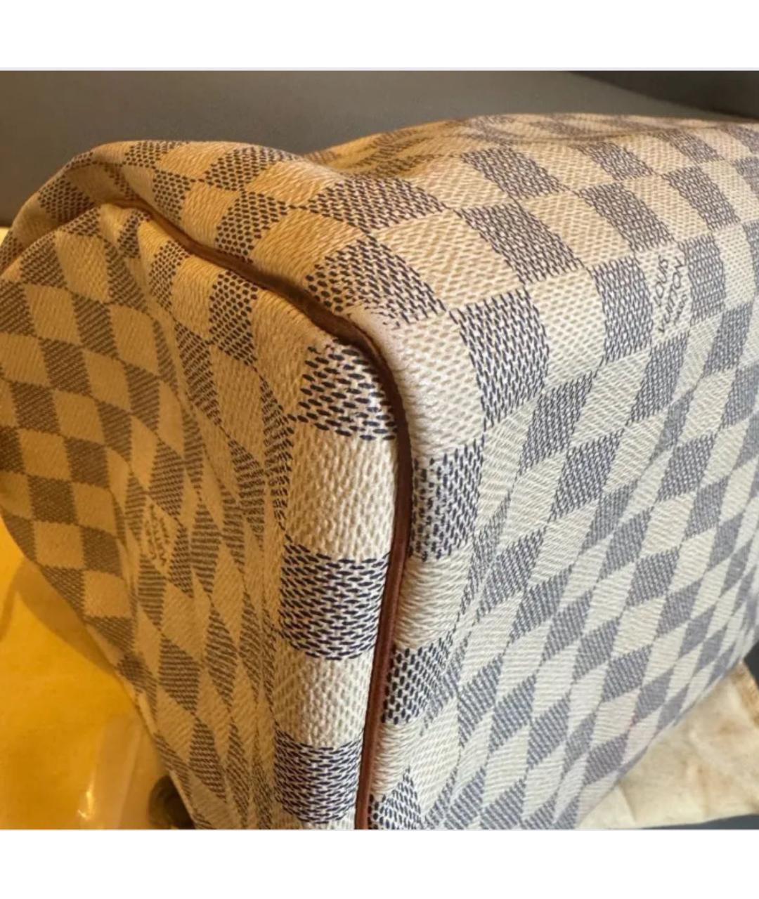 LOUIS VUITTON Белая кожаная сумка с короткими ручками, фото 8