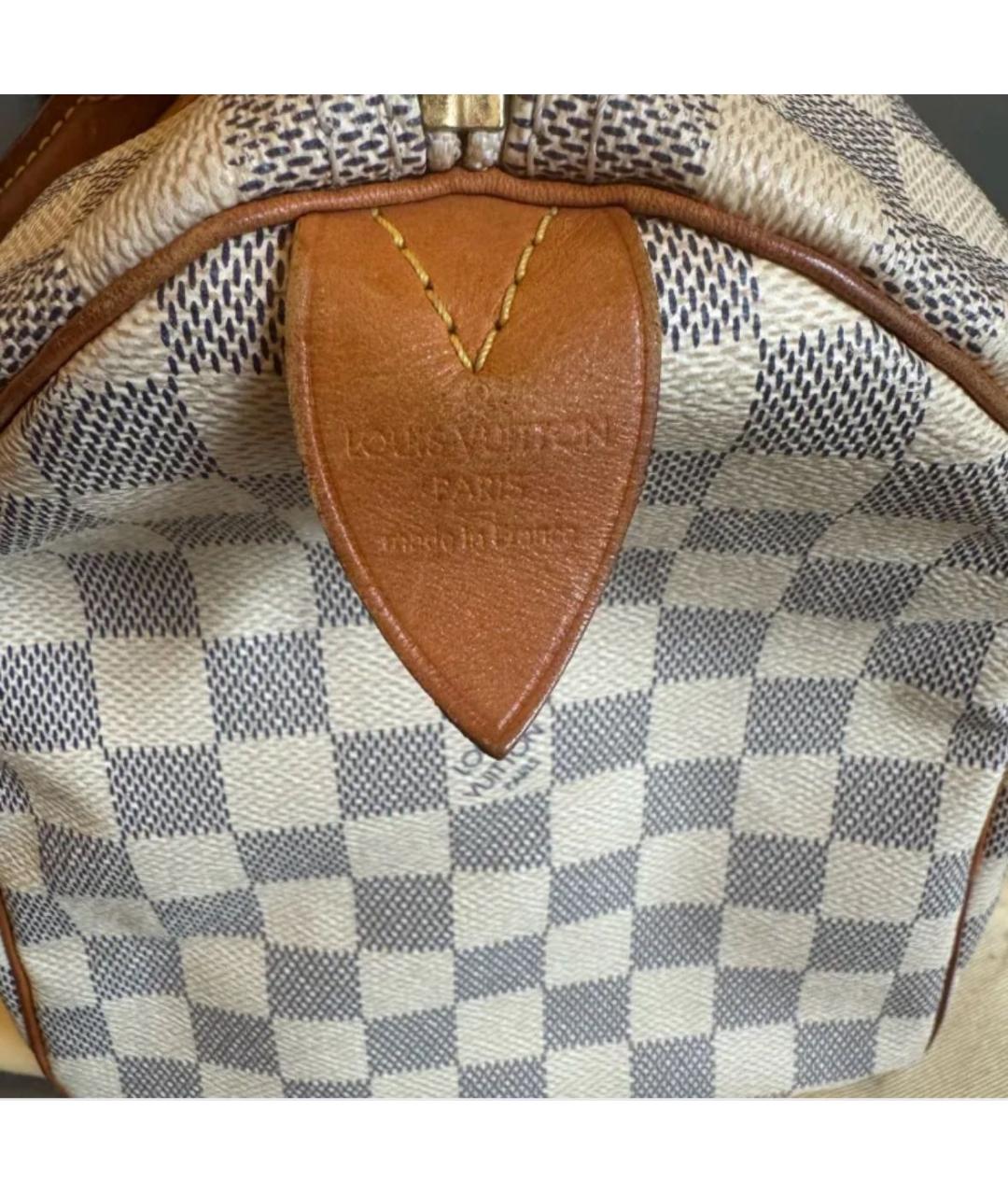 LOUIS VUITTON Белая кожаная сумка с короткими ручками, фото 6