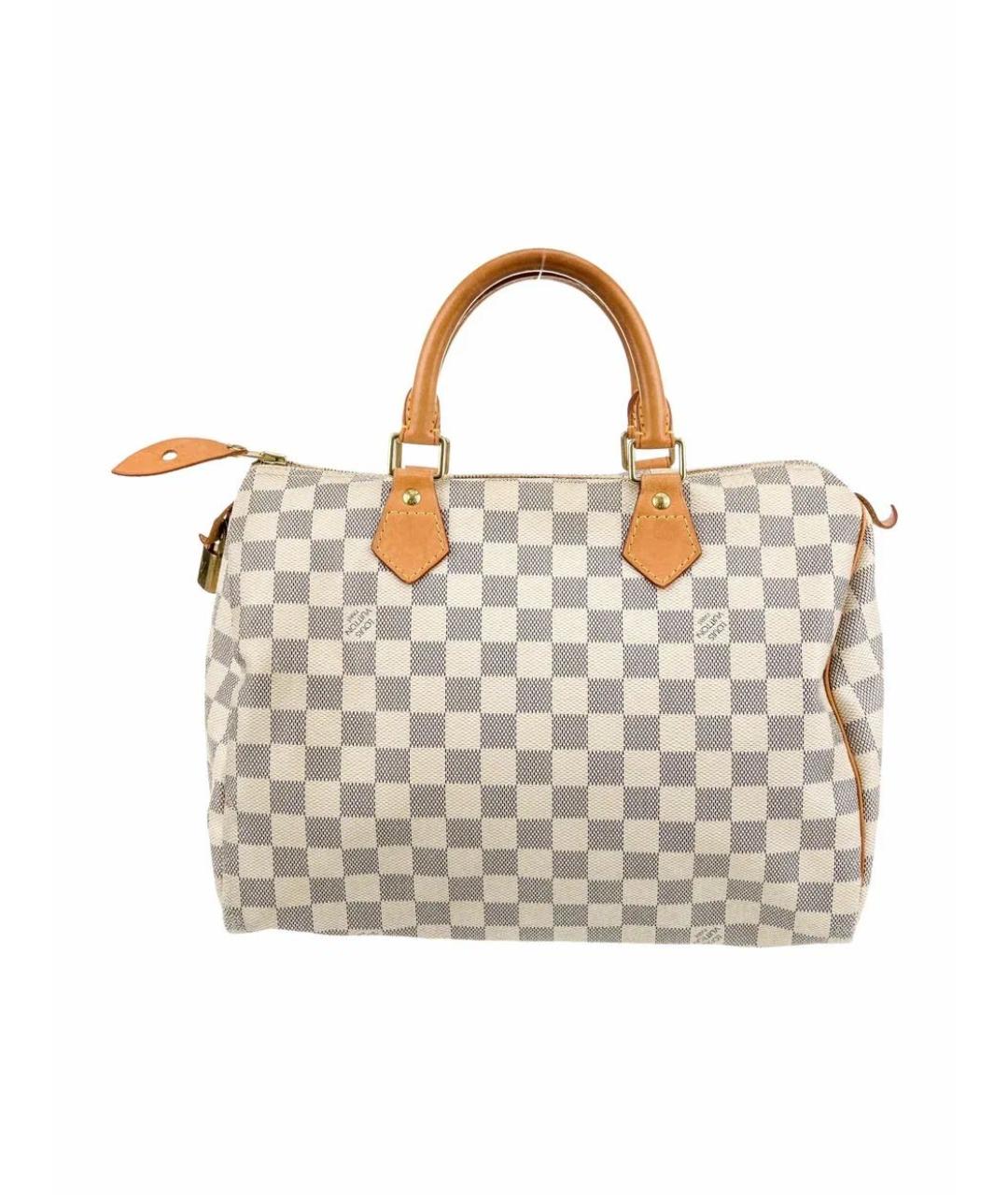 LOUIS VUITTON Белая кожаная сумка с короткими ручками, фото 1