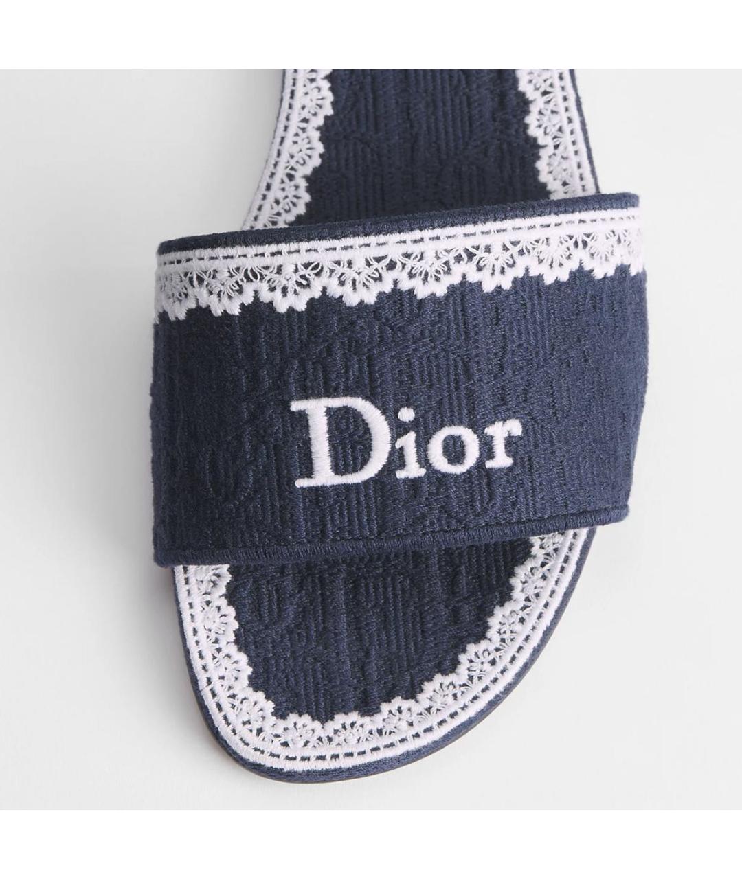 CHRISTIAN DIOR Синие мюли, фото 3