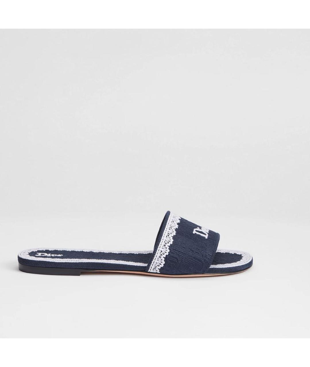 CHRISTIAN DIOR Синие мюли, фото 4