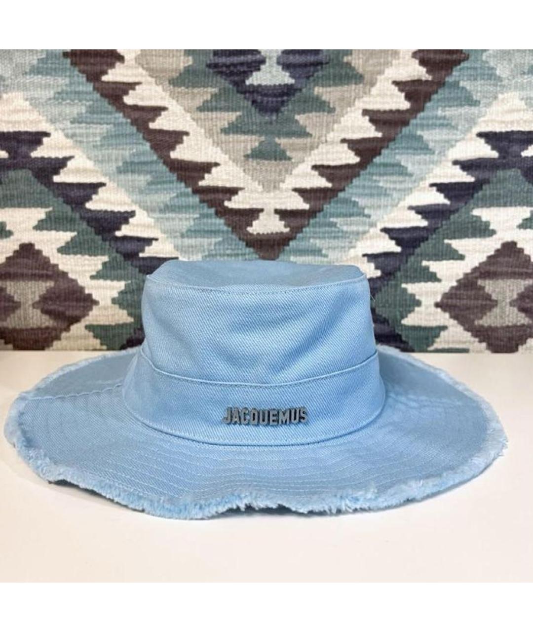 JACQUEMUS Голубая хлопковая панама, фото 2