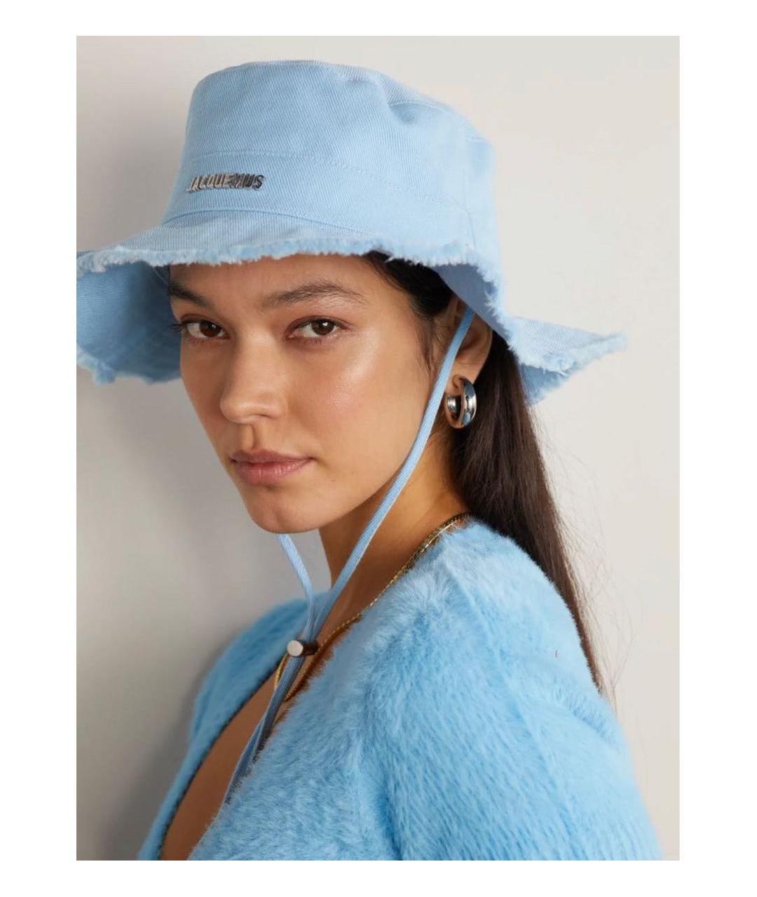 JACQUEMUS Голубая хлопковая панама, фото 5