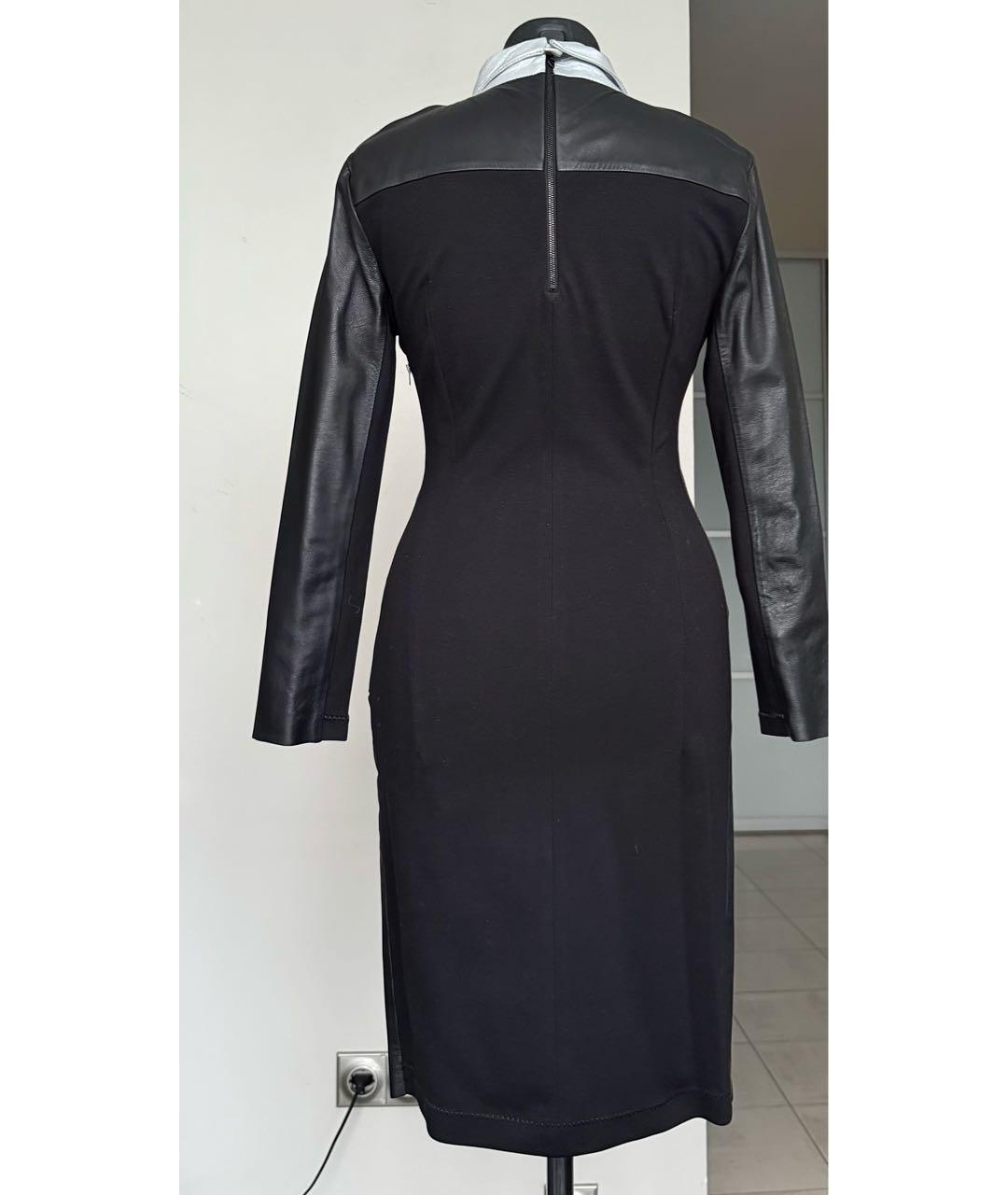 ACNE STUDIOS Черное кожаное повседневное платье, фото 2